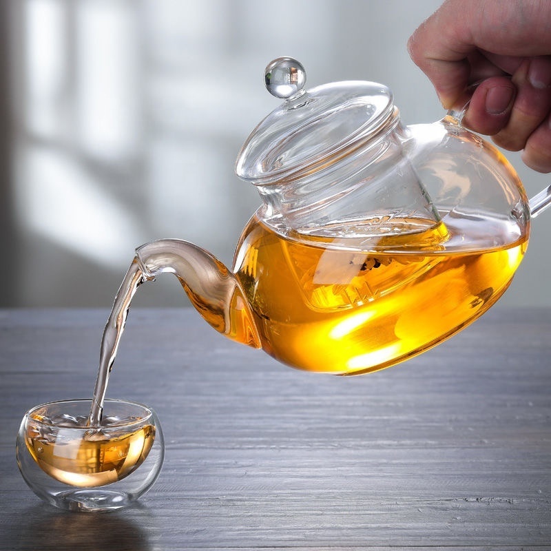 Glass Teapot Gift Set Borosilicate Glass Tea Pot With Infuser For Stovetop Safe For Blooming Loose Leaf Tea Tea Maker