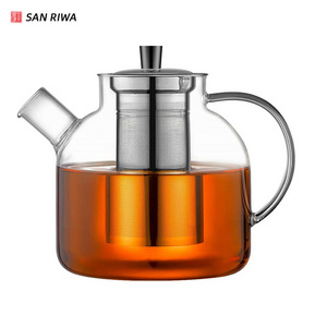 40oz/1200ml Glass Teapot Infusers for Loose Thicken Tea Kettle for Stove Top with Removable fire heating