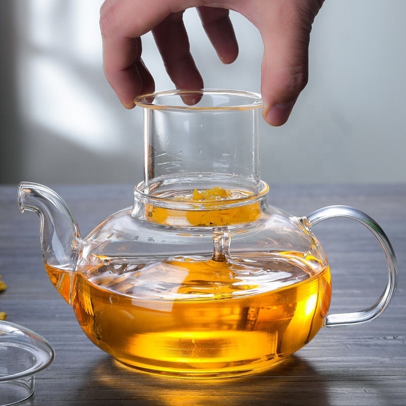 Glass Teapot Gift Set Borosilicate Glass Tea Pot With Infuser For Stovetop Safe For Blooming Loose Leaf Tea Tea Maker