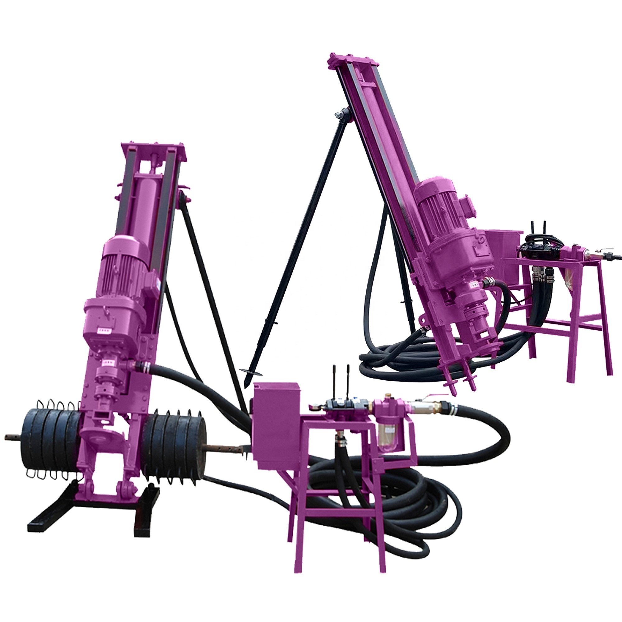 Horizontal Borehole Drilling Rig Mining Equipment Portable Electric DTH Drilling Rig