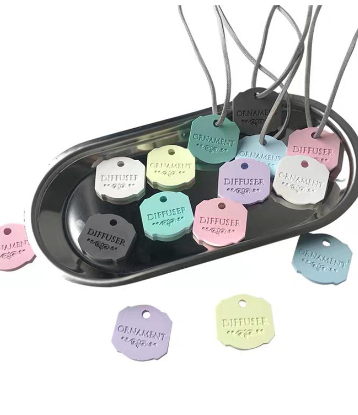 Mini Hanging Round Scented Ceramic Aroma Stone Essential Oil Diffuser Air Freshener