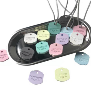 Mini Hanging Round Scented Ceramic Aroma Stone Essential Oil Diffuser Air Freshener