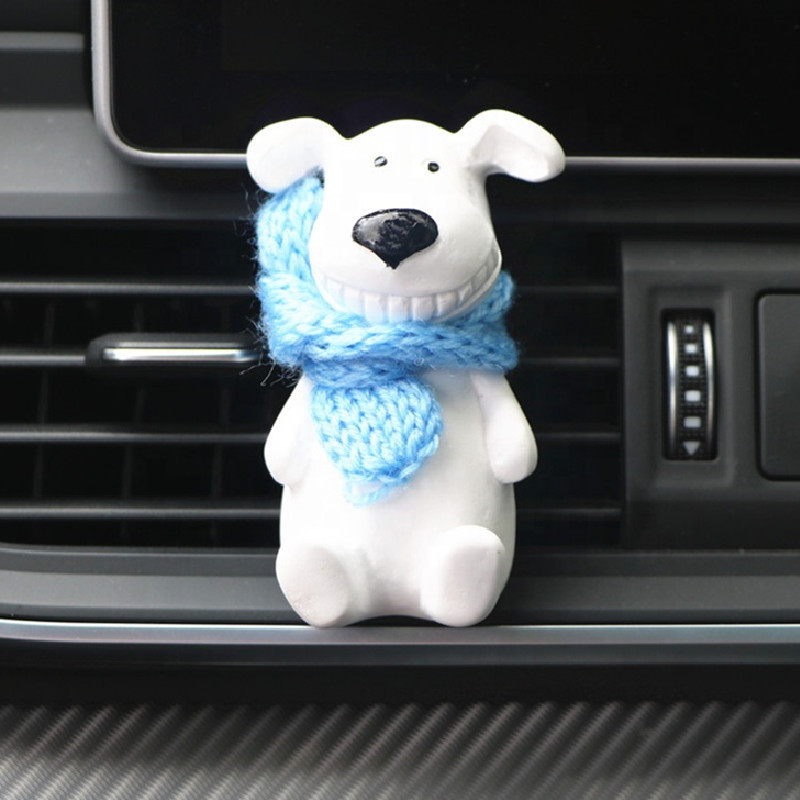 Gift Sets Bear Shaped Cute Ceramic Essential Oil Diffuser Car Vent Clip Perfume Air Freshener