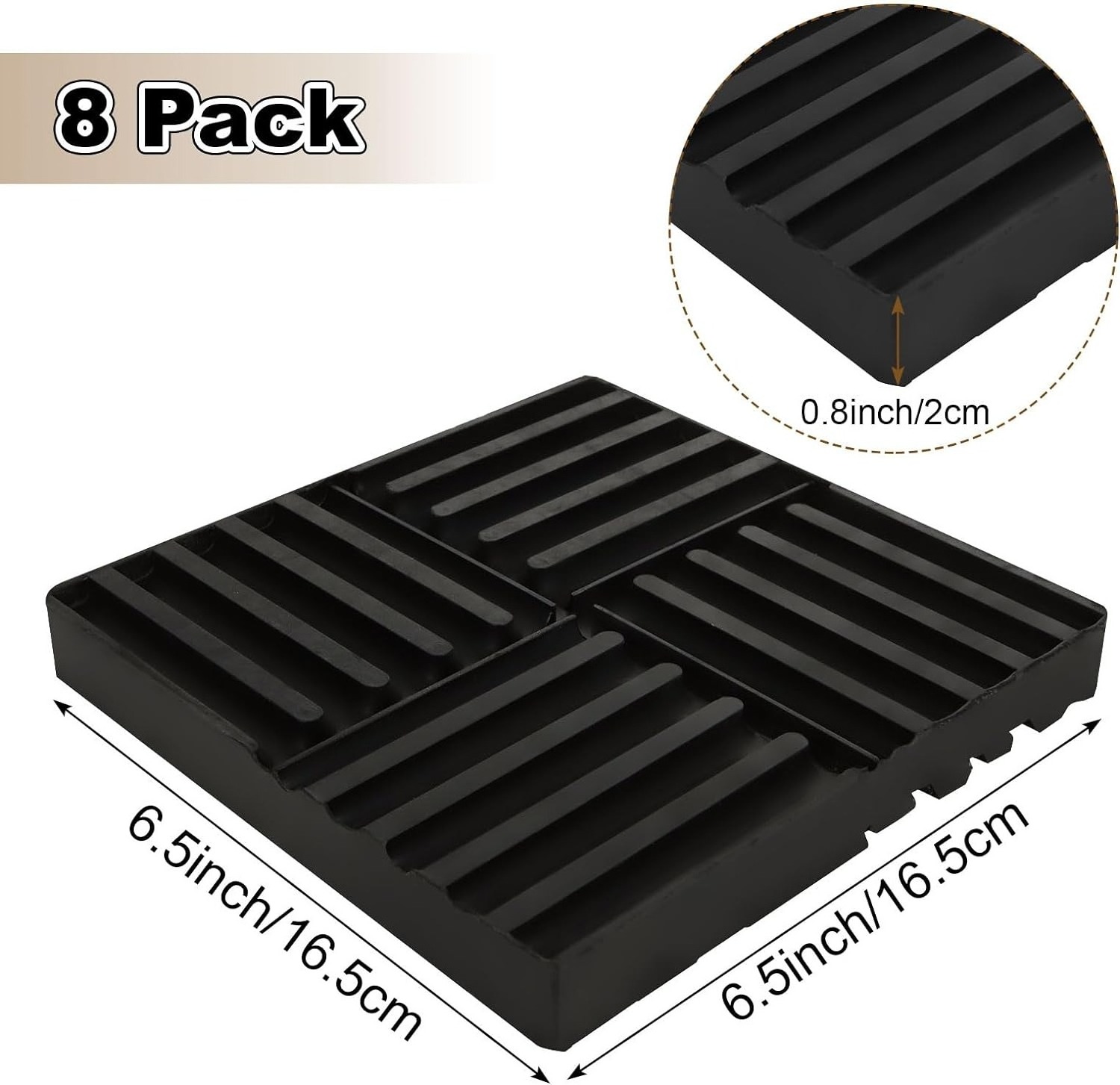 Anti Vibration Pads Rubber Black anti vibration rubber for HVAC, Washers Compressors Treadmills Air Conditioner