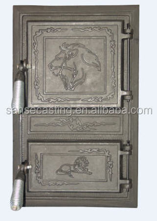 China factory direct hot selling cast iron fireplace door