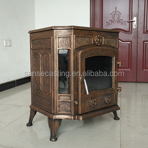 China supplier wood burning heating stove, doubles doors wood fireplace BSC335-2