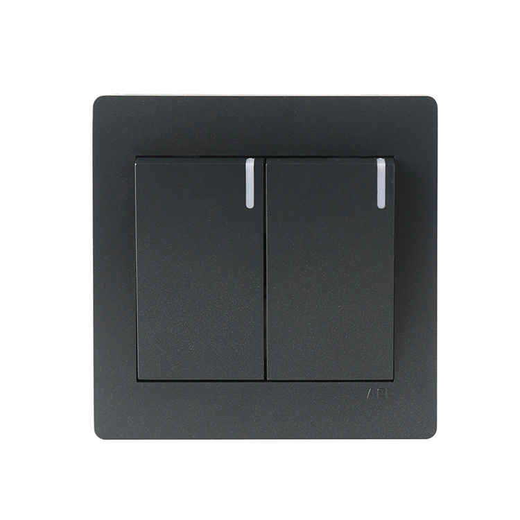 Sanshe Light Switches Pc Plate Electrical UK Standard British Type Electric Power 1/2 Way 1/2/3/4 Gang Push Button Wall Switch