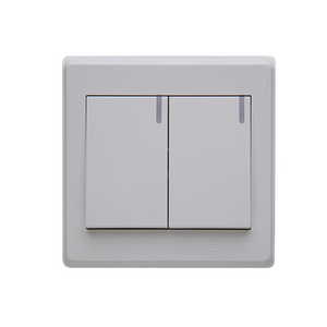 SANSHE manufacturers customized White 2 gang 1 way electric  switches  for home