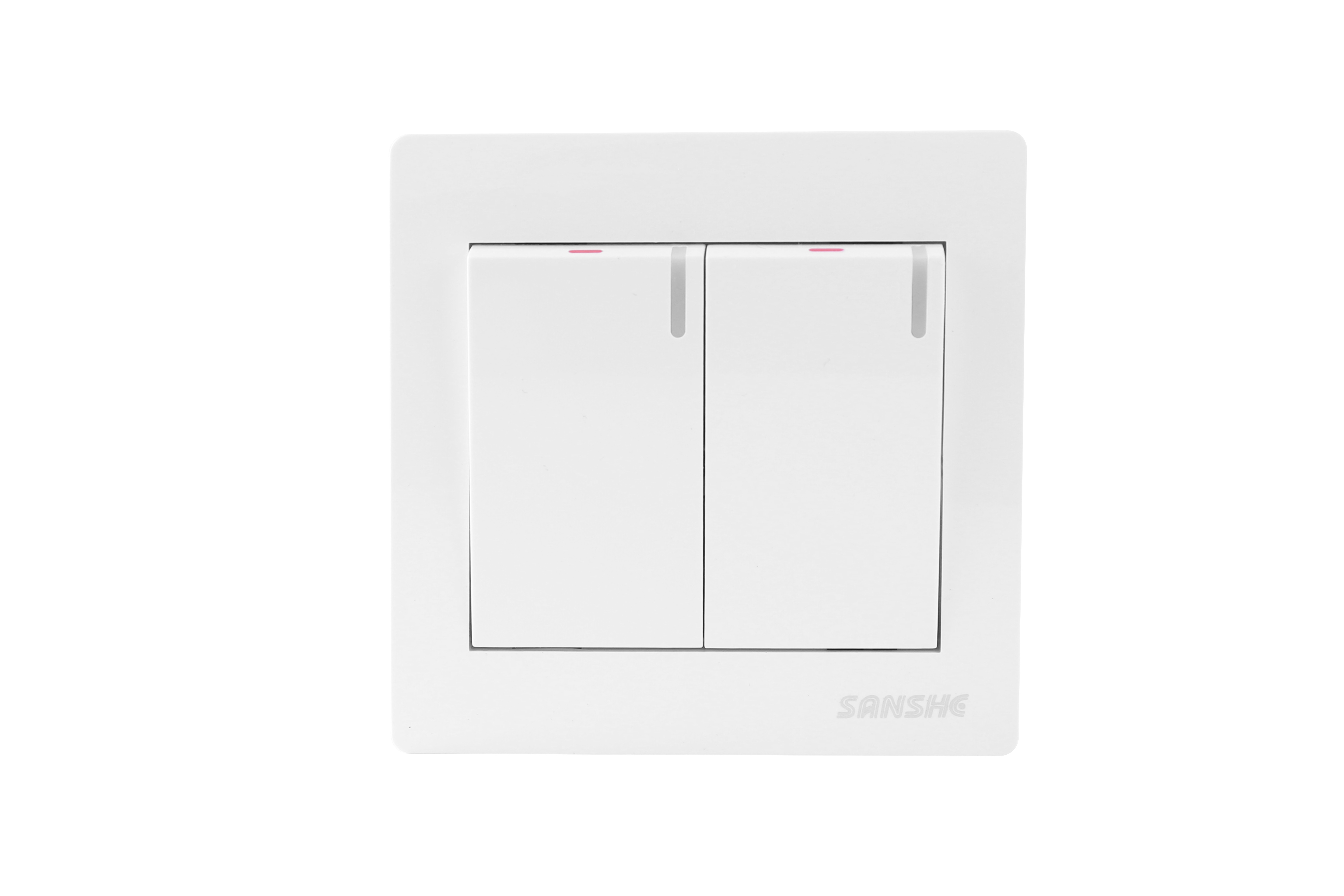 Two buttons matching One way two gang or Two ways two gang Switch UK Socket wall electric switch