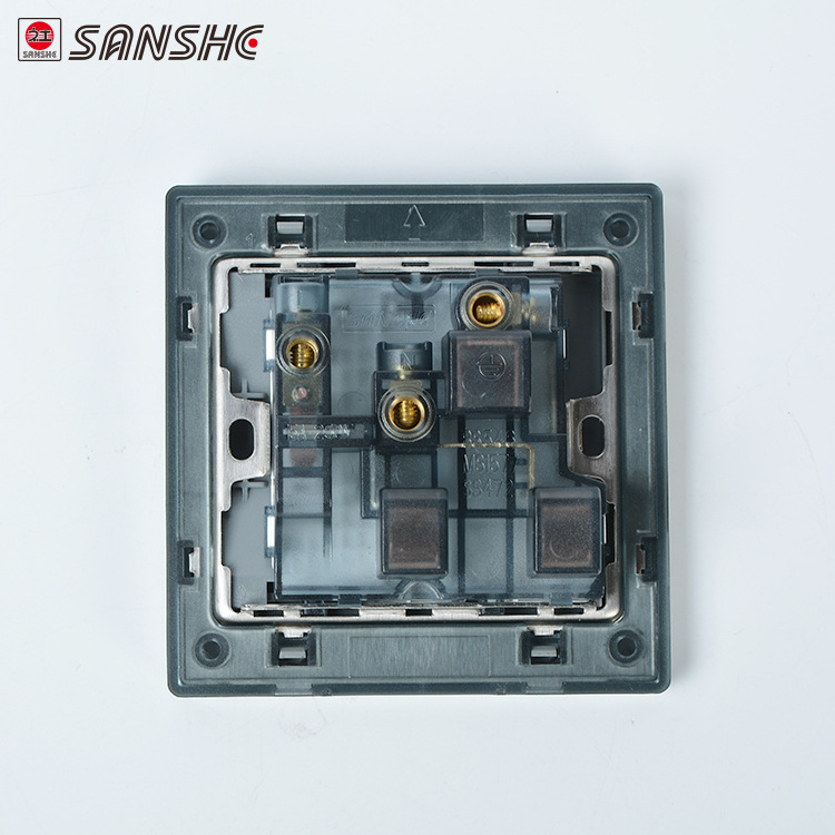 SANSHE stainless steel metal clad light switches luxury switch and socket