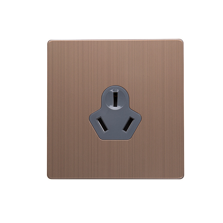 SANSHE stainless steel metal clad light switches luxury switch and socket