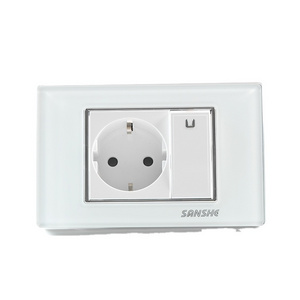 Europe Manufacturers High quality Electric wall switch socket german schuko type recessed Russian socket