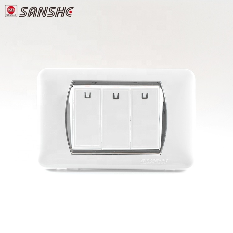 SANSHE low price 16a electrical switched socket 1 gang switch 4 pin multi socket