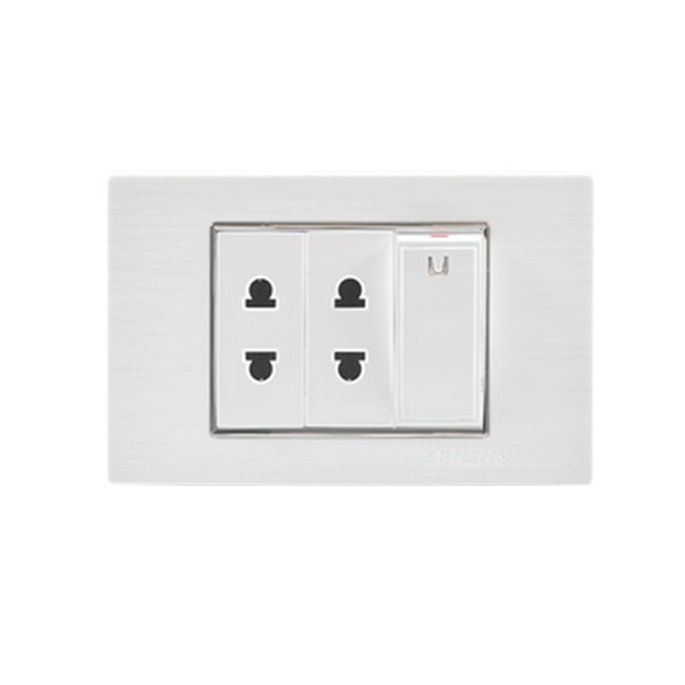 SANSHE low price 16a electrical switched socket 1 gang switch 4 pin multi socket