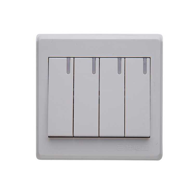 SANSHE manufacturers customized White 2 gang 1 way electric  switches  for home