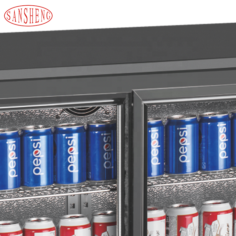 High-quality Beer Drink Cooler Beverage Display Cabinet Bar Fridge Small Glass Door Pepsi Mini Refrigerator