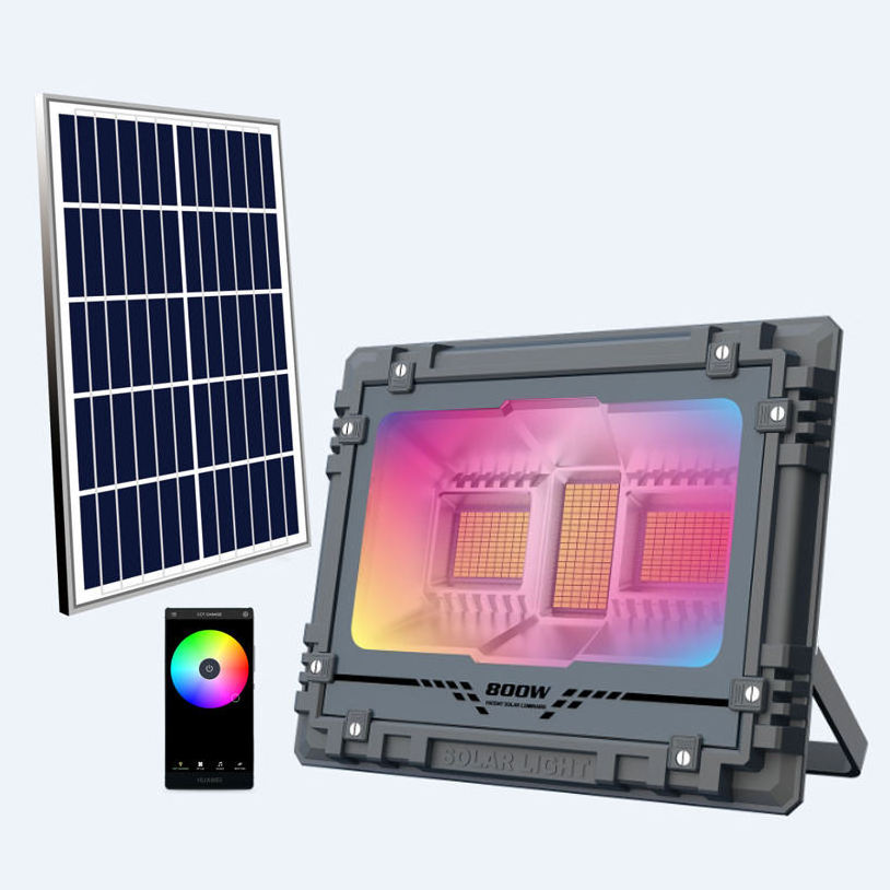 200watt Led Solar Light RGB Remote Control Flood Light Solar Powered Portable Rechargeable Outdoor Led Solar Flood Lights