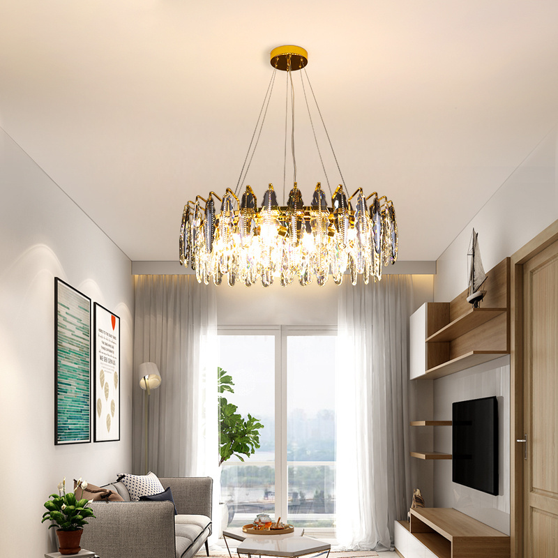 French Art Deco Chandelier Luxury Metal Pendant Light Fixture for Dining Room Modern Ceiling Hanging Lights