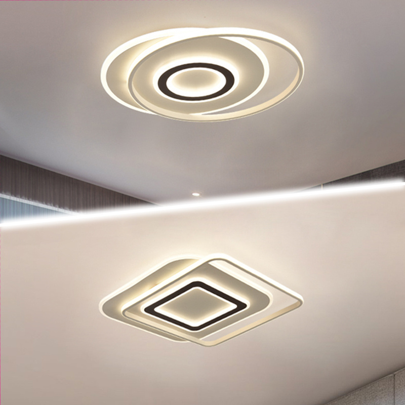 Hot Selling Ceiling Light Fixture Living Room Hanging Lighting Dimmable 3000K-6500K Iron Frame Acrylic Led Ceiling Light