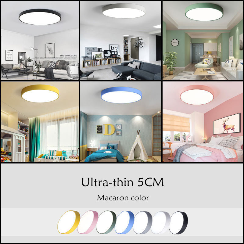 Indoor Ceiling led panel ceiling lamp 24W Three color dimming led round panel 400mm Round Macaron wooden ceiling light fixture