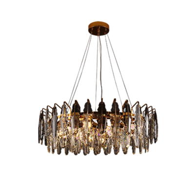 French Art Deco Chandelier Luxury Metal Pendant Light Fixture for Dining Room Modern Ceiling Hanging Lights