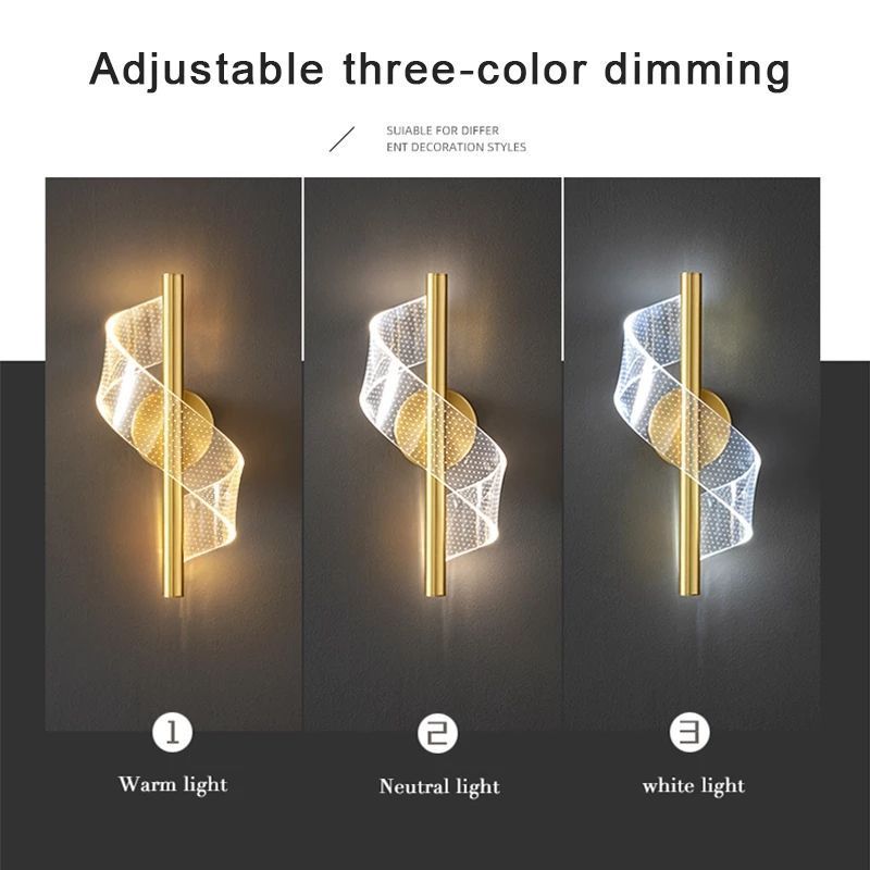 Modern Decoration Interior Wall Lights Indoor Lampen Modern Bedroom Wall Sconce Acrylic Led Wall Lamps For Hotel Home Bedroom