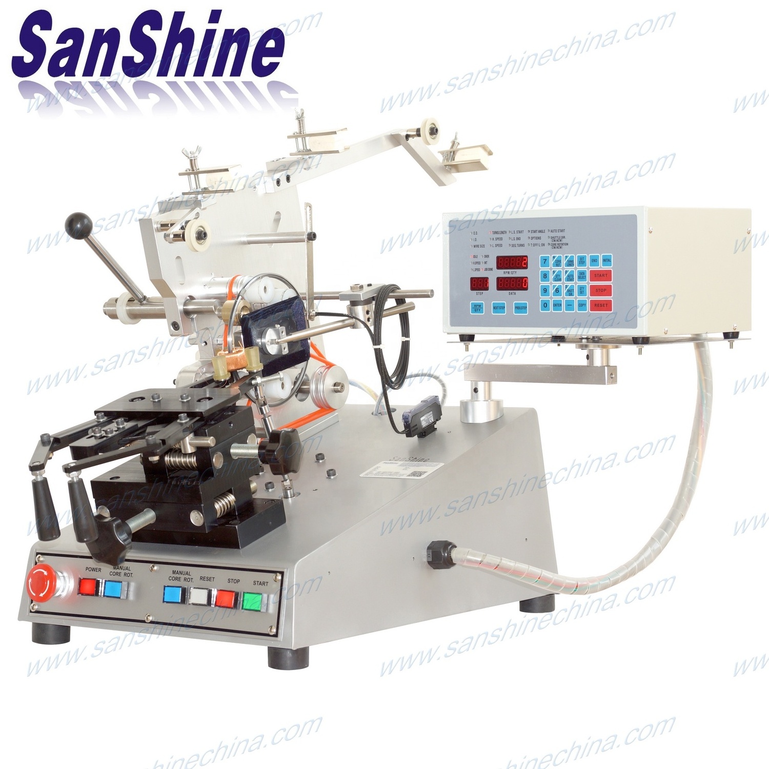 Small toroidal transformer winding machine