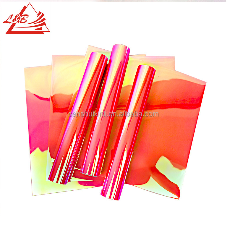 L&B Holographic Self Adhesive Sign Making Vinyl Sticker Permanent Colored Cutting Craft Vinyl For Cutting Plotter