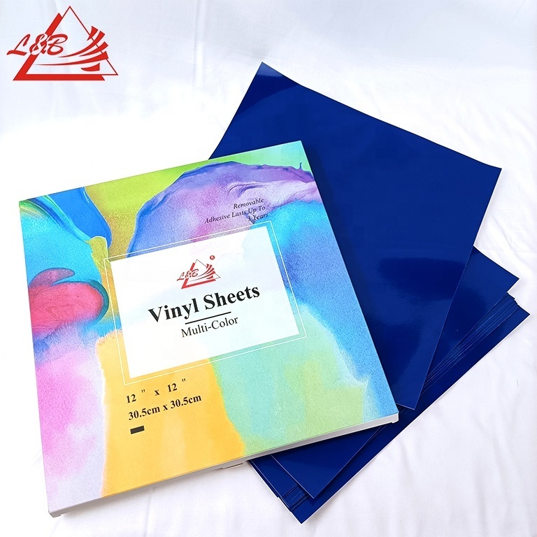 Hot Sales vinyl 12x12 sheets Multi Colors Craft Permanent DIY Cutting Vinyl Sheets Stickers