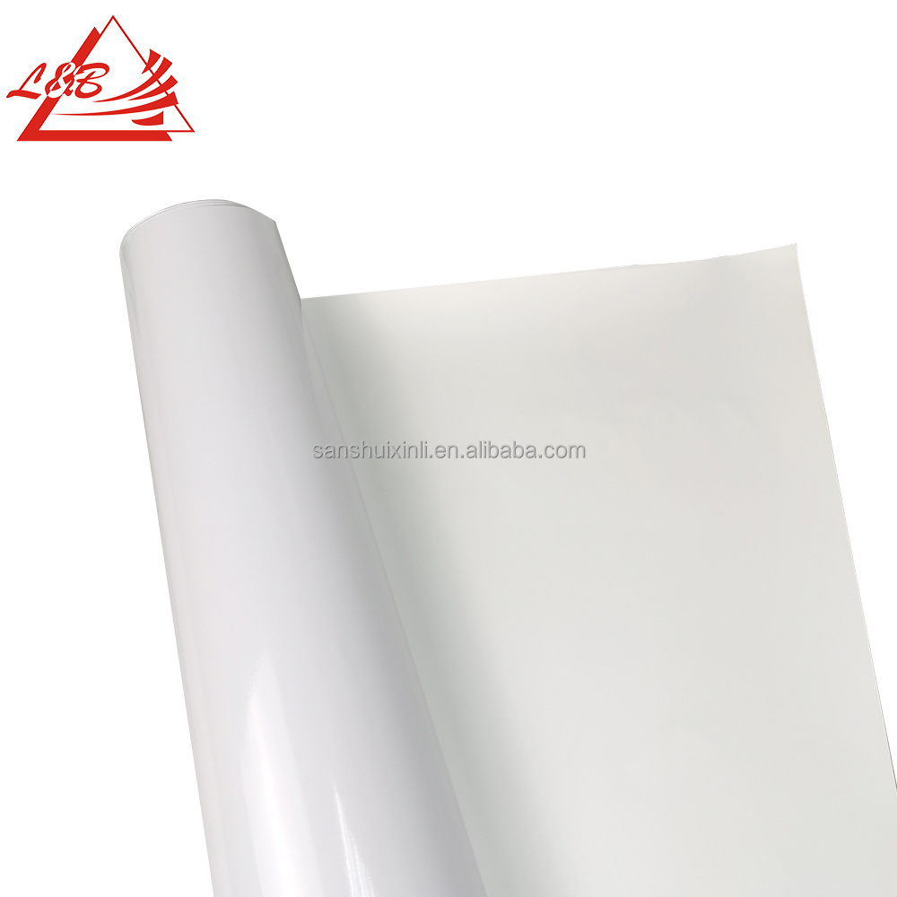 High Polymer Flexible 50 micron Thin Printable White  Car Vehicle Wrapping Vinyl, Self Adhesive Film for Car Body Sticker