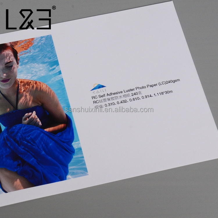 L&B 240G 260G ECO Solvent Digital Print Waterproof Photo Paper Glossy / Matte / Luster For Sign Poster