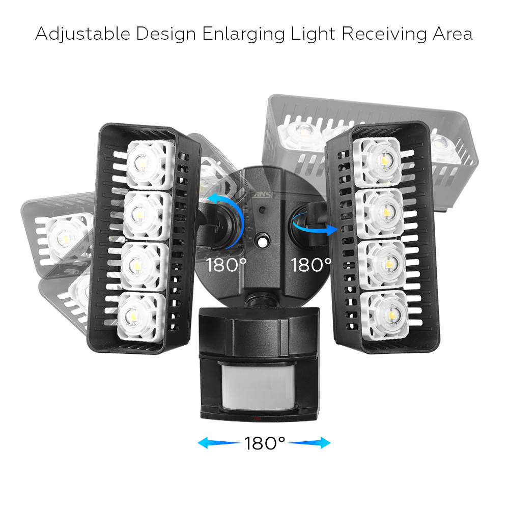 LED SMD 120V 220V  Outdoor Dual Garden Spot Flood  Housing Stadium Light Outdoor Indoor IP 65 Lamp Motion Sensor Led Lights