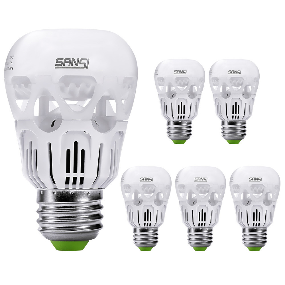 SANSI 6 Pack  A19 8W 17W 22W 27W Hollow-out SMD Ceramic Heat Sink Dimmable e27 e26  led Light Bulb LED Energy Saving Bulb