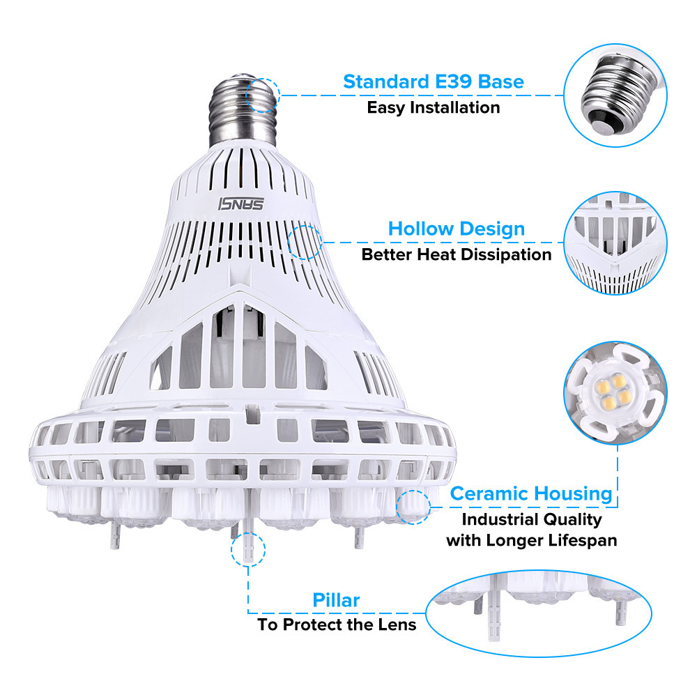 High Bay Ceramic heat sink 100W 60W  LED Bulbs Ceramic Heat Sink High Power Bulb e40 LED High Bay Lamp