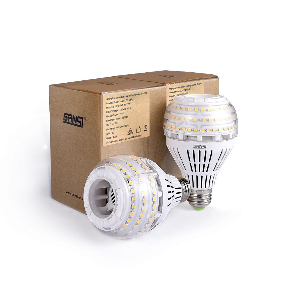 Shanghai Sansi 22W 27W A21 E26 E27 Dimmable Ceiling Light Led Bulb