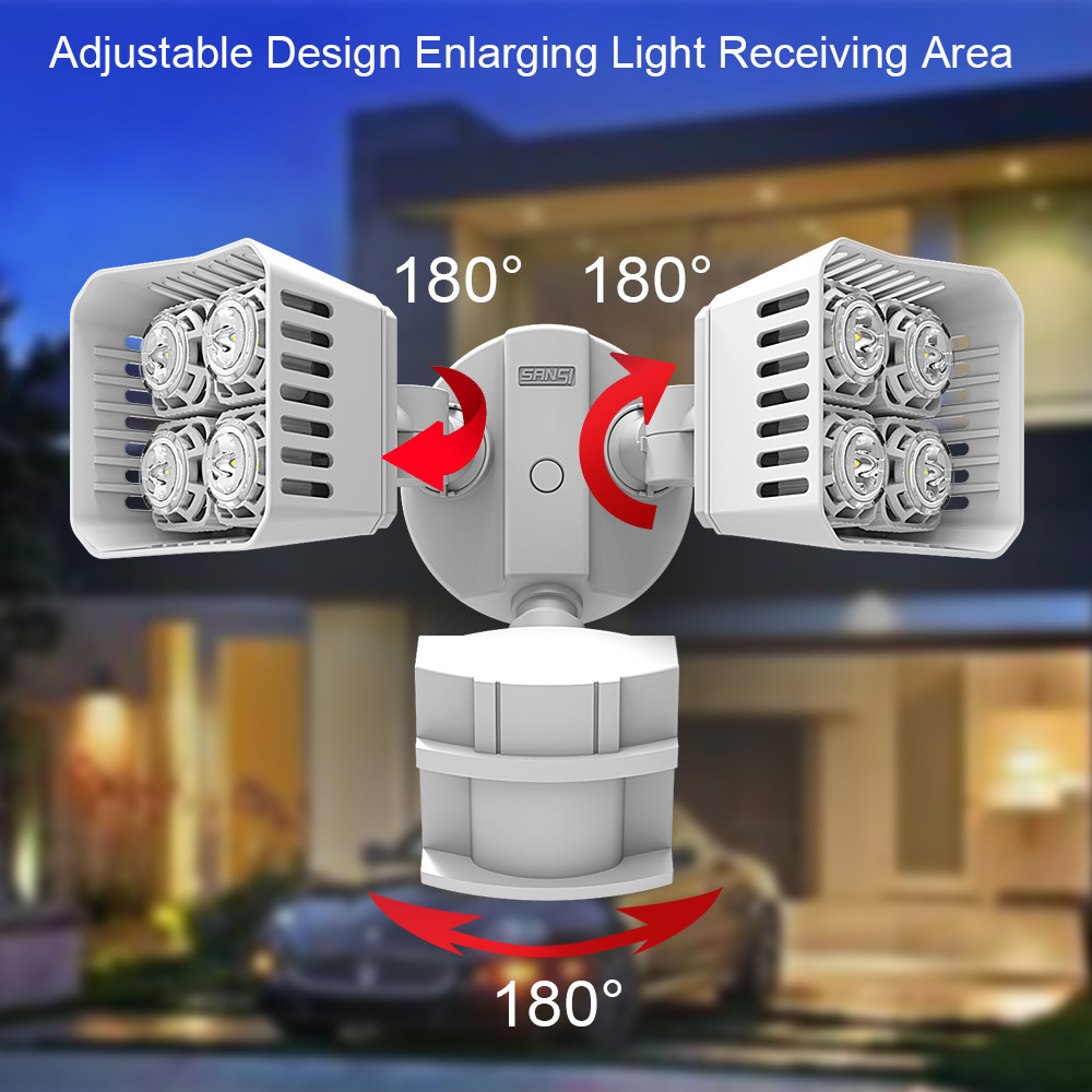 LED SMD 120V 220V  Outdoor Dual Garden Spot Flood  Housing Stadium Light Outdoor Indoor IP 65 Lamp Motion Sensor Led Lights