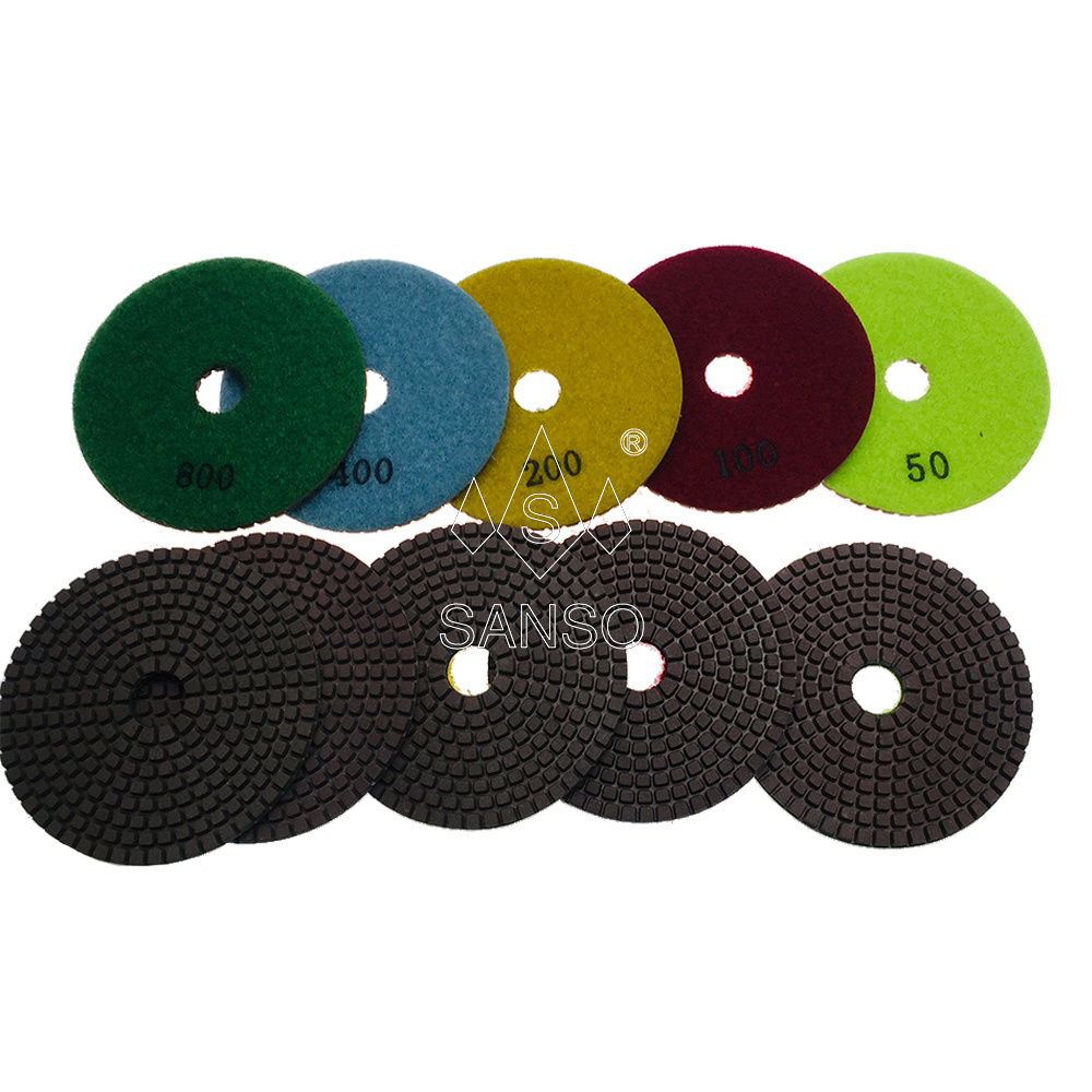 long lifespan 100mm copper bond pad diamond wet polishing disc for angle grinder polishing granite marble