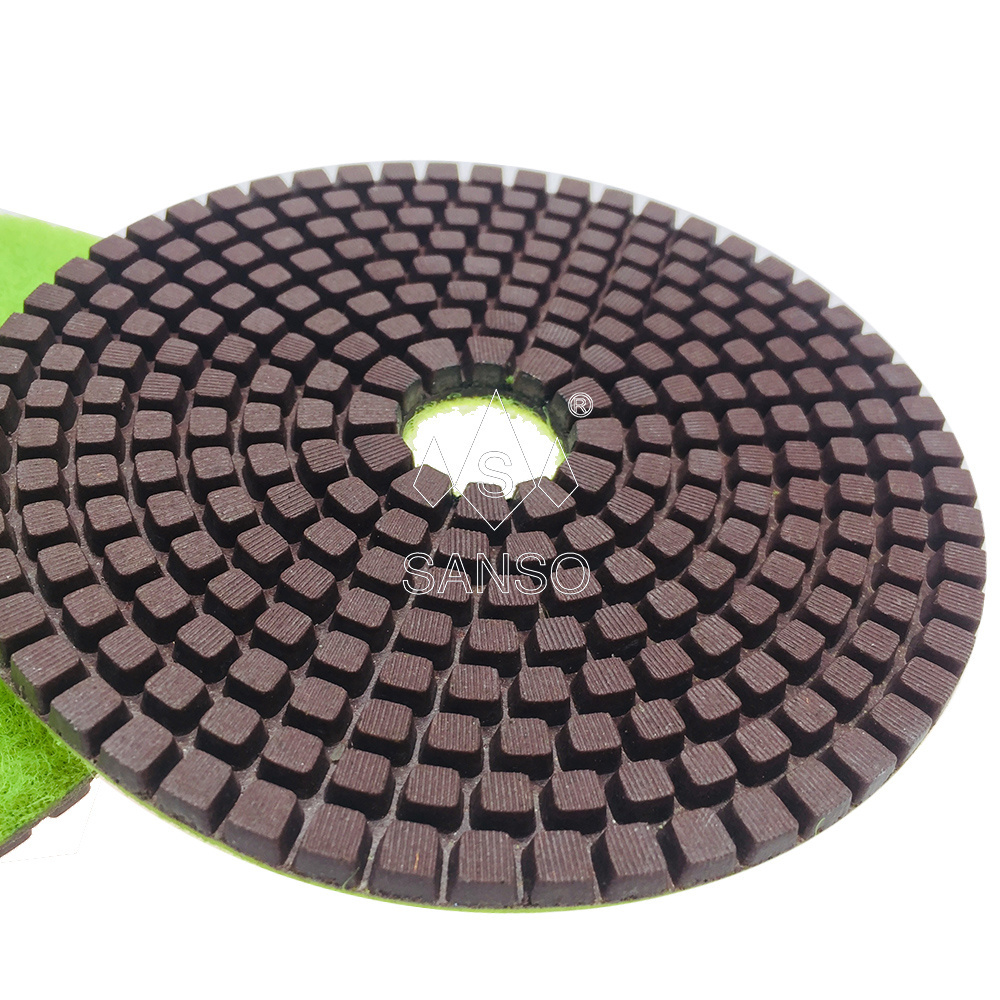 long lifespan 100mm copper bond pad diamond wet polishing disc for angle grinder polishing granite marble