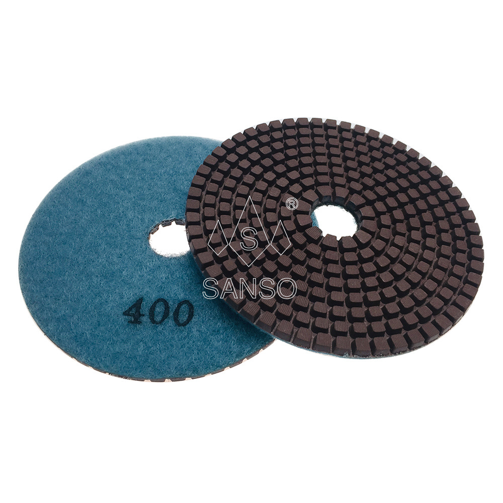 long lifespan 100mm copper bond pad diamond wet polishing disc for angle grinder polishing granite marble