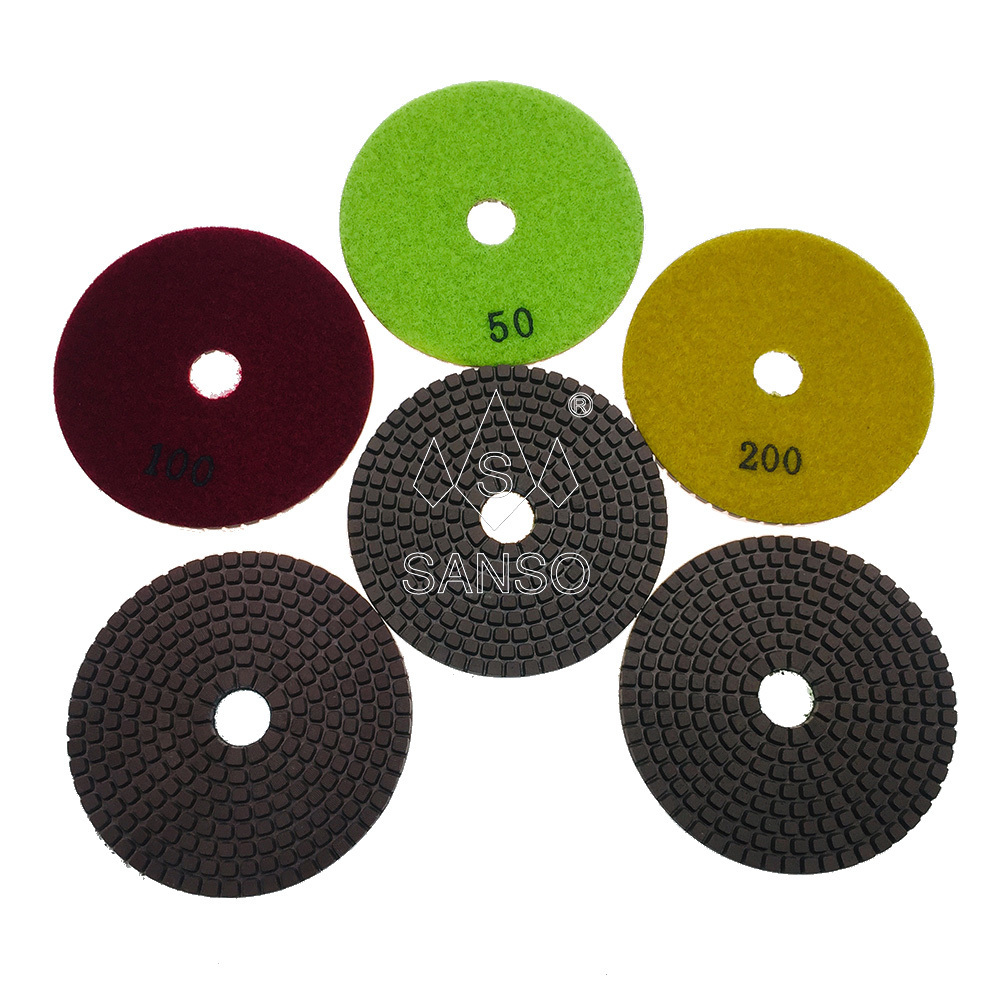 long lifespan 100mm copper bond pad diamond wet polishing disc for angle grinder polishing granite marble