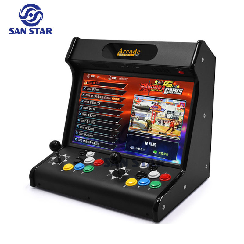 2 Player Bartop Arcade Machine with Coin System 128G SD Card Support Watch TV Retrocade Bartop Bartop Arcade Multi-game Machine