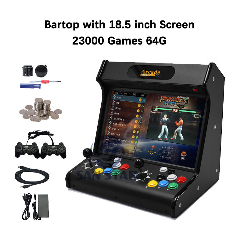 23000 Games Bartop Arcade Cabinet With Coin System 64G SD Card Bartop Pandora Bartop Arcade Game Machine