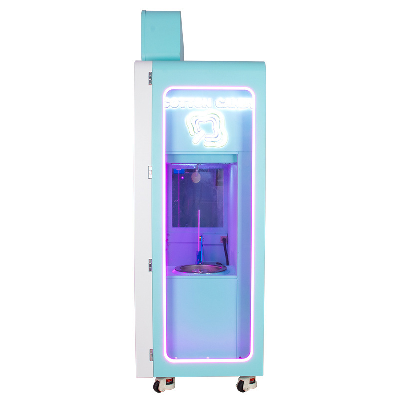 Hot 2023 Latest Full Automatic Cotton Candy Machine Candy Vending Machine Provided Metal Case CE Certificate Restaurant Robot