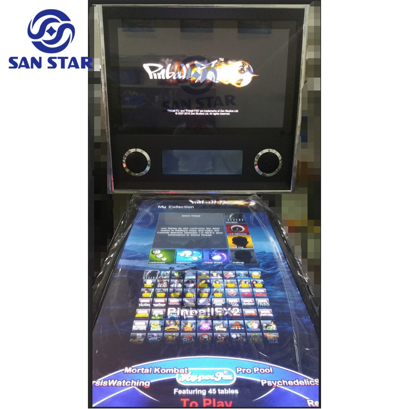 Flipperautomat bouncing ball automatic flipper classic digital virtual 4k 49 inch screen gumball pinball machine mechanical