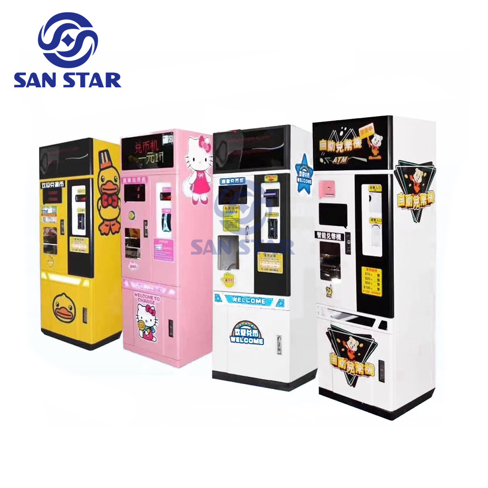 Amusement Park Token Exchange Machine Claw Crane Token Coin Change Exchange Machine Token Machine