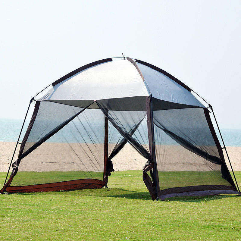 5-8 Person Waterproof Windproof Easy Setup Double Layer Family Camping Tent with Large Mesh Windows