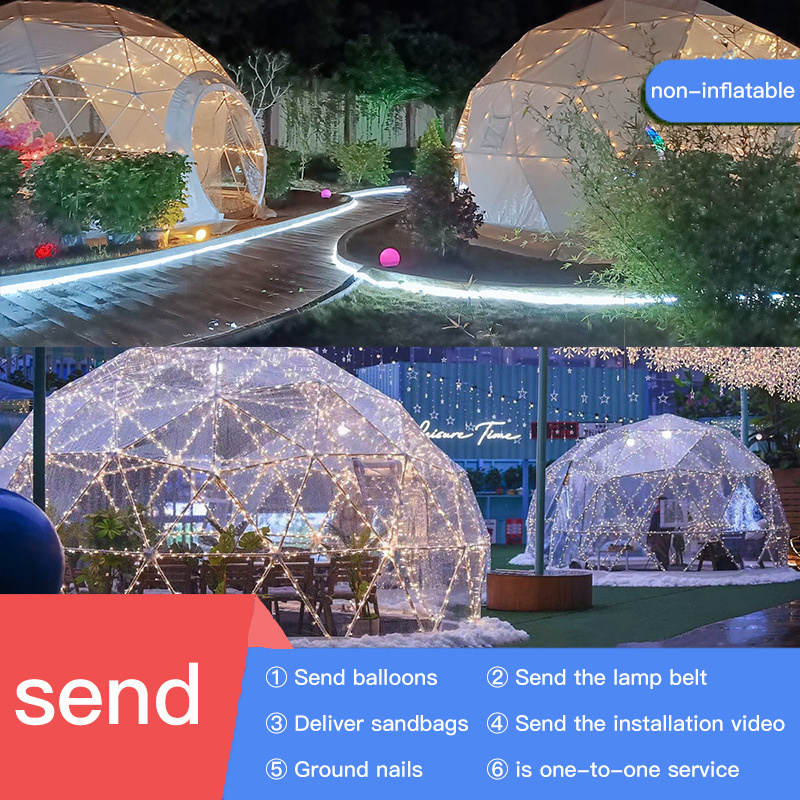 2023 new craze inflatable transparent tent Ball Restaurant outdoor inflatable igloo dome tent transparent clear tent