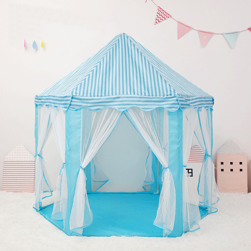 Hexago Children's Baby Pink Lovely Large Playhouse Toy Tents Kids Play House Indoor Party Girls Princess Castle Tent For Kids