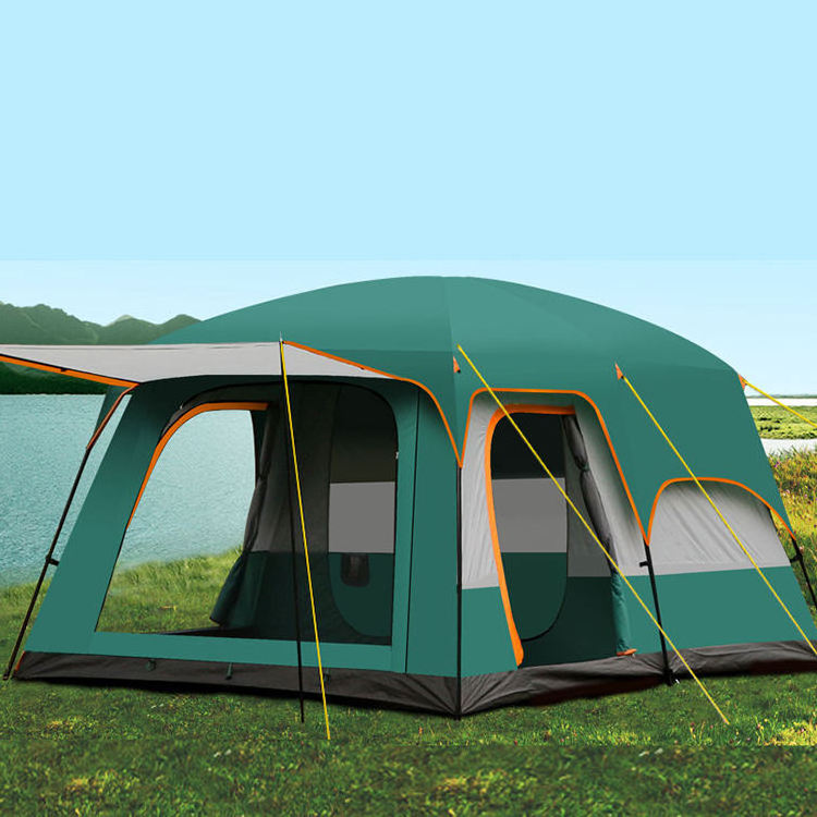 High Quality Low Price Outdoor Camping Tent Double Layers Glamping Tent 4 Person Family Camping Tent