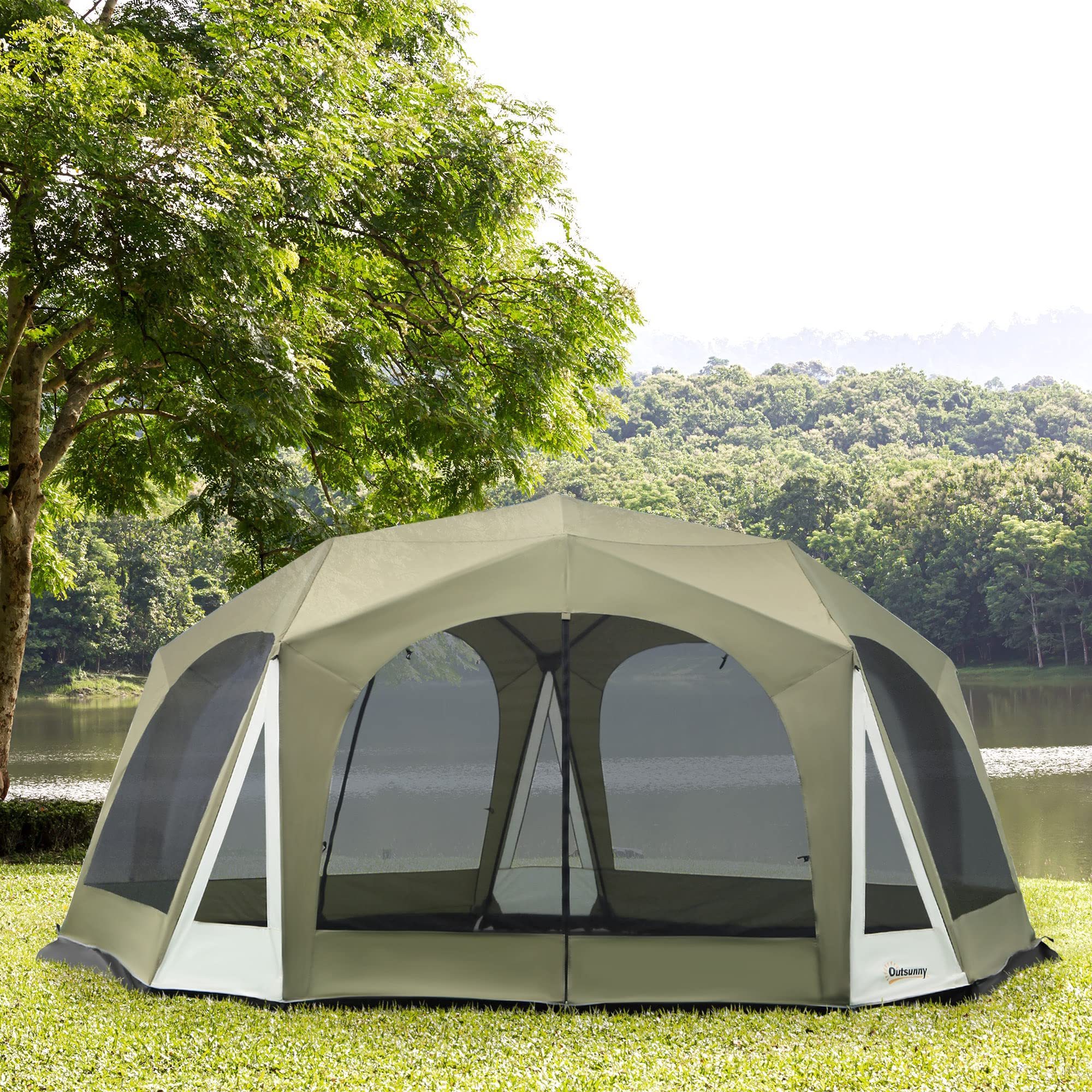 High quality automatic event party extra large screen luxury commercial outdoor camping sleeping tent 20 person tent camping